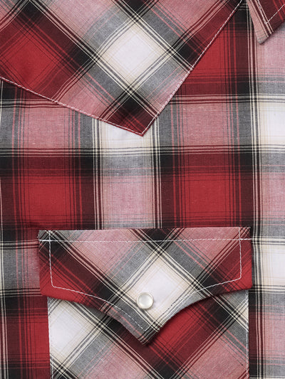 Men's Ely Cattleman Short Sleeve Plaid Western Snap Shirt