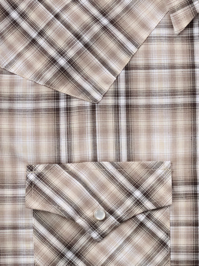 Men's Ely Cattleman Short Sleeve Plaid Western Snap Shirt