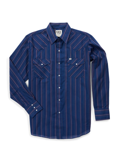 Men's Ely Cattleman Long Sleeve Stripe Western Snap Shirt