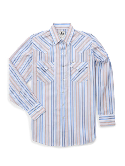 Men's Ely Cattleman Long Sleeve Stripe Western Snap Shirt