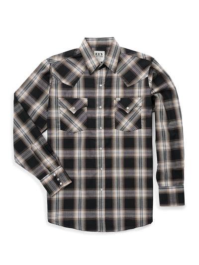 Men's Ely Cattleman Long Sleeve Plaid Western Snap Shirt