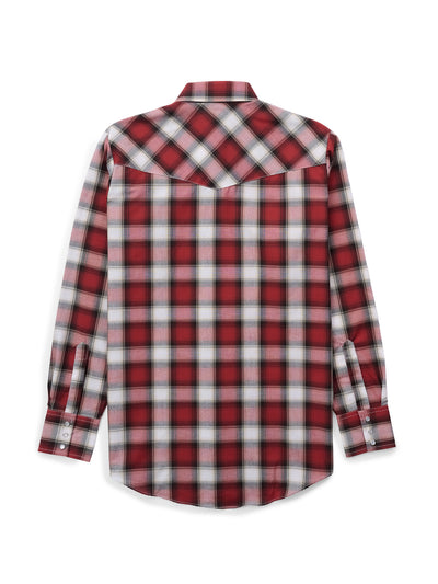 Men's Ely Cattleman Long Sleeve Plaid Western Snap Shirt