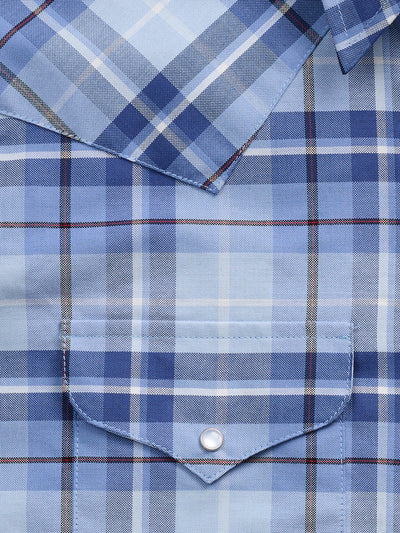 Men's Ely Cattleman Long Sleeve Western Wrinkle Resistant Plaid Snap Shirt