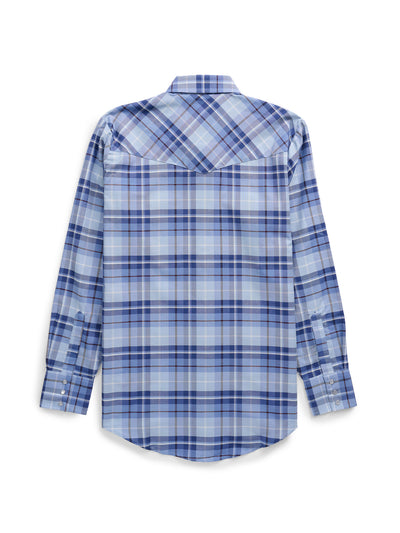 Men's Ely Cattleman Long Sleeve Western Wrinkle Resistant Plaid Snap Shirt