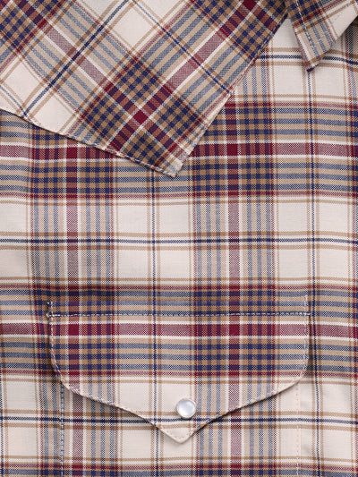 Men's Ely Cattleman Long Sleeve Western Wrinkle Resistant Plaid Snap Shirt