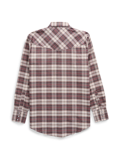 Men's Ely Cattleman Long Sleeve Western Wrinkle Resistant Plaid Snap Shirt