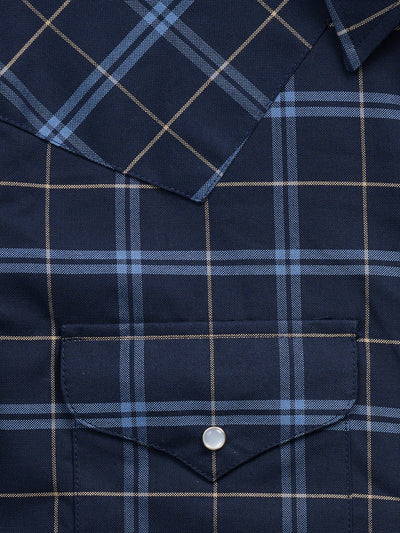 Men's Ely Cattleman Long Sleeve Western Wrinkle Resistant Plaid Snap Shirt