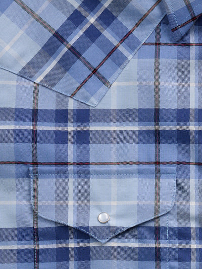 Men's Ely Cattleman Short Sleeve Western Wrinkle Resistant Plaid Snap Shirt