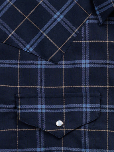 Men's Ely Cattleman Short Sleeve Western Wrinkle Resistant Plaid Snap Shirt