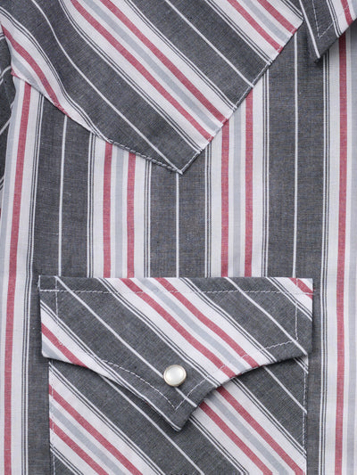 Men's Ely Cattleman Short Sleeve Stripe Western Snap Shirt