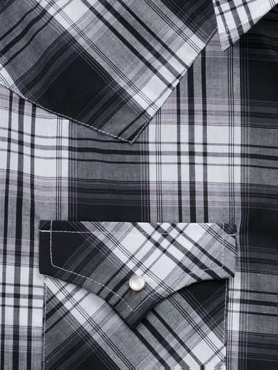 Men's Ely Cattleman Short Sleeve Plaid Western Snap Shirt