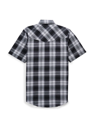 Men's Ely Cattleman Short Sleeve Plaid Western Snap Shirt