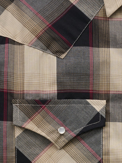 Men's Ely Cattleman Long Sleeve Plaid Western Snap Shirt