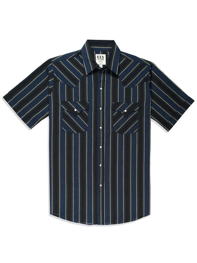 Men's Ely Cattleman Short Sleeve Stripe Western Snap Shirt