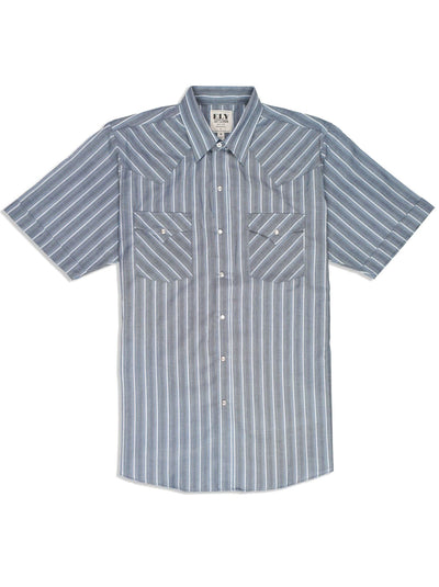 Men's Ely Cattleman Short Sleeve Stripe Western Snap Shirt