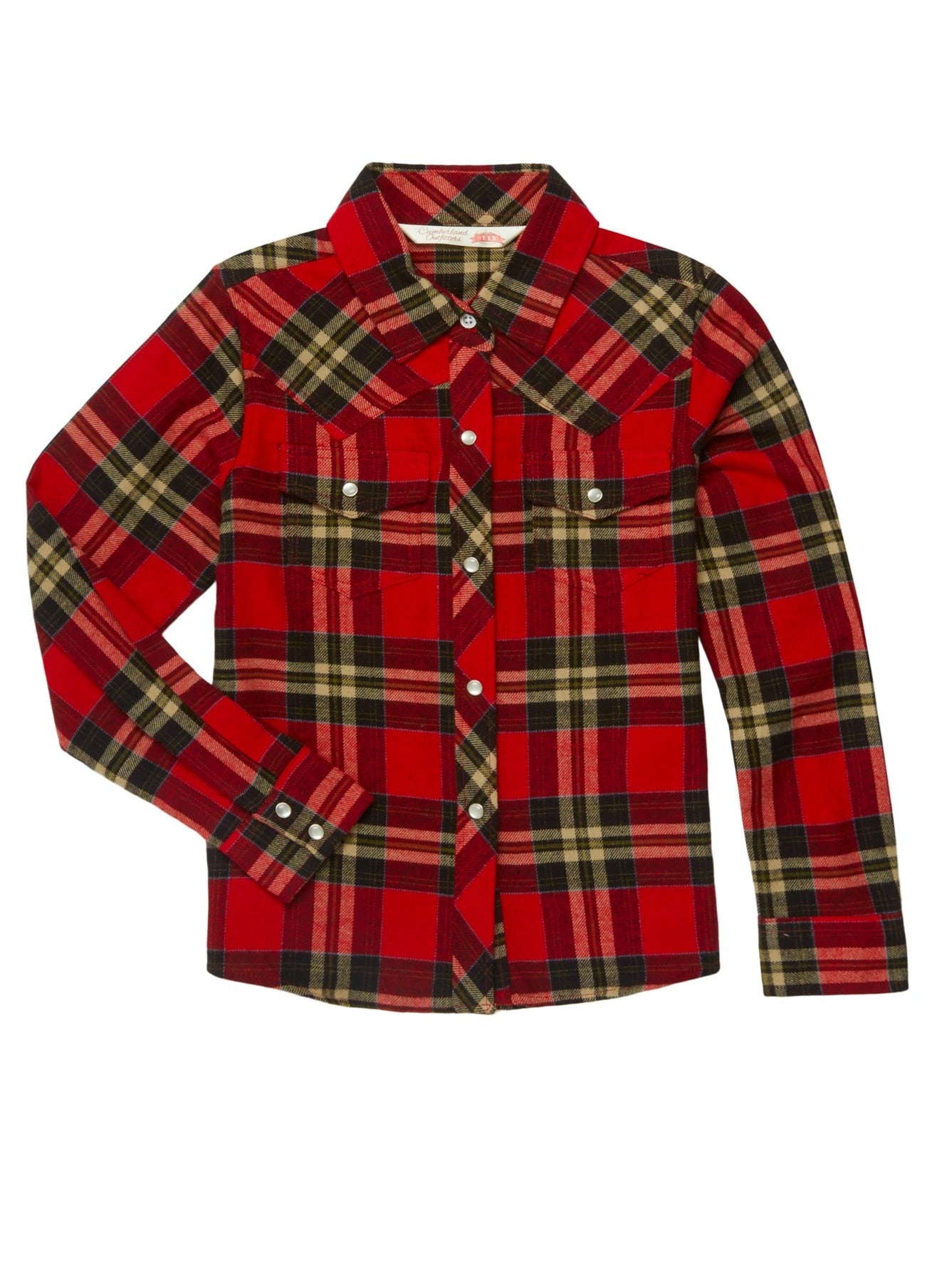 Ely Cattleman Long Sleeve Brawny Flannel Shirt, Size: Medium, Red