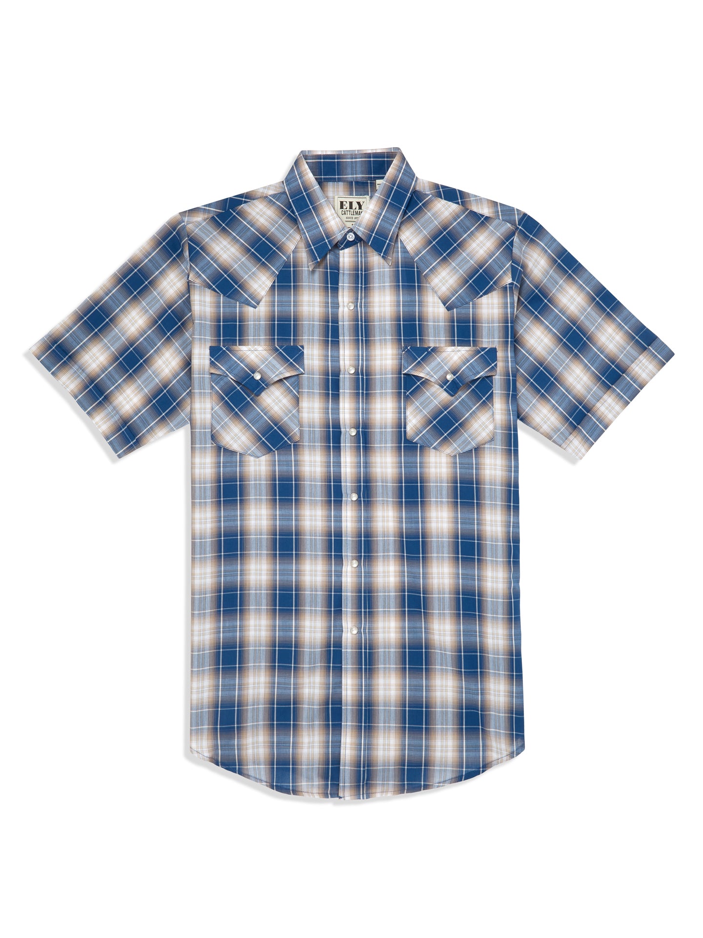 Mens Blue Plaid Flannel Long Sleeve Button-Down Shirt 2XLT 