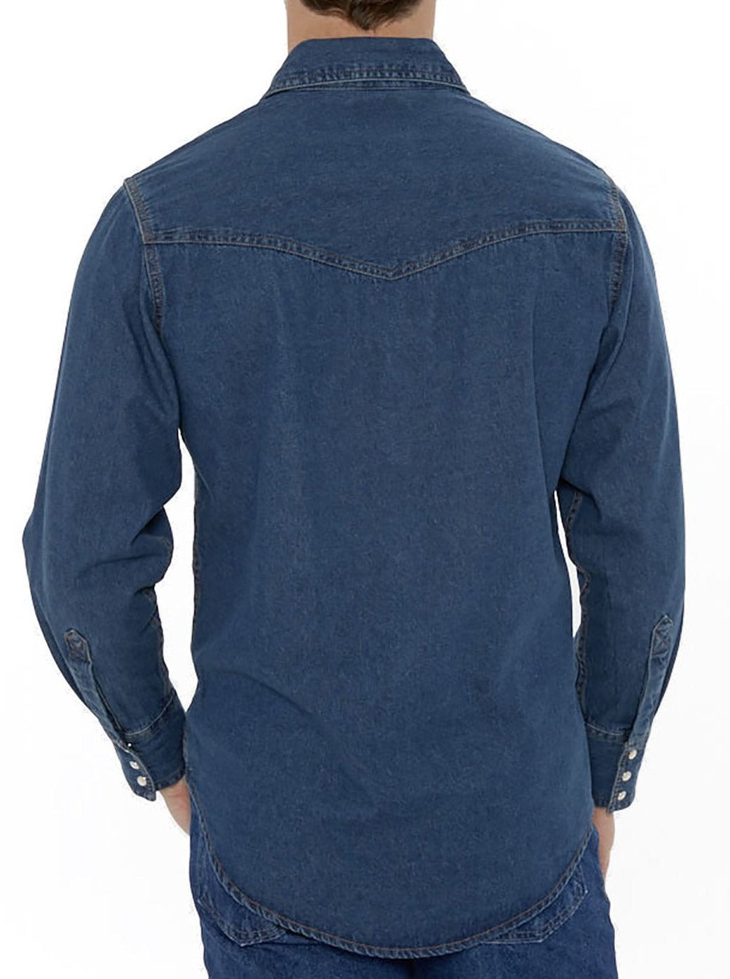 Ely Cattleman Men's Long Sleeve Denim Western Shirt Ely Cattleman Men's Long Sleeve Denim Western Shirt