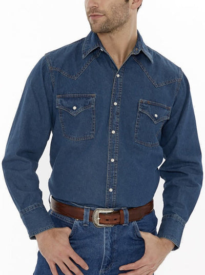Men's Long Sleeve Denim Shirt | Ely Cattleman