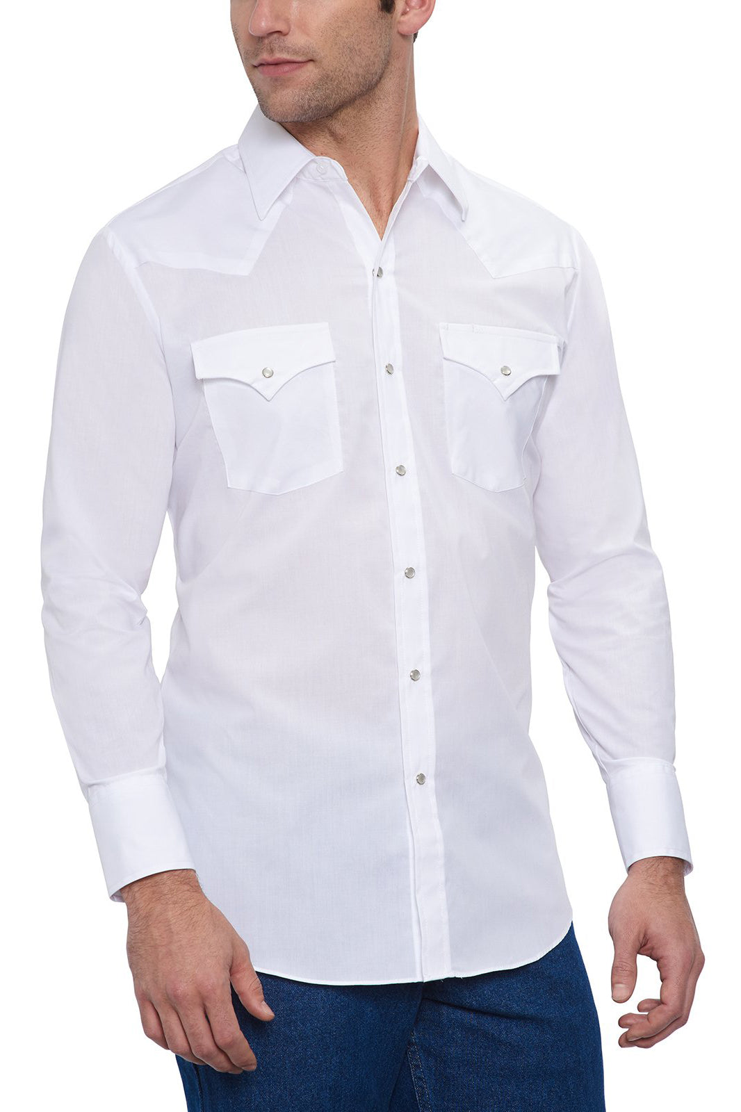 Men's Ely Cattleman Long Sleeve Solid Western Snap Shirt Black / XLT Men's Ely Cattleman Long Sleeve Solid Western Snap Shirt Black / XLT