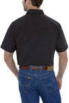 Men's Short Sleeve Solid Western Shirt in Black | Ely Cattleman